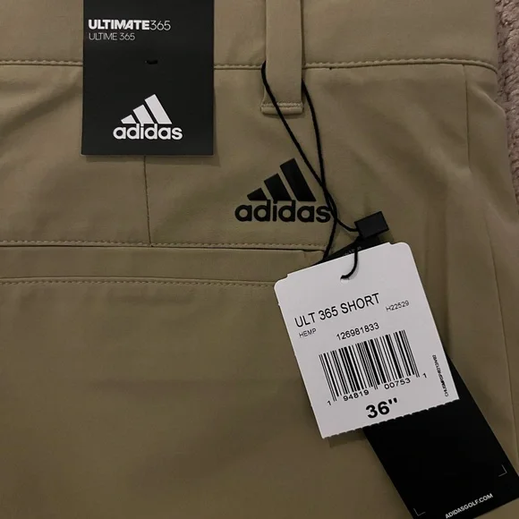 adidas Men's Khaki ultimate 365 golf Shorts - Picture 4 of 4